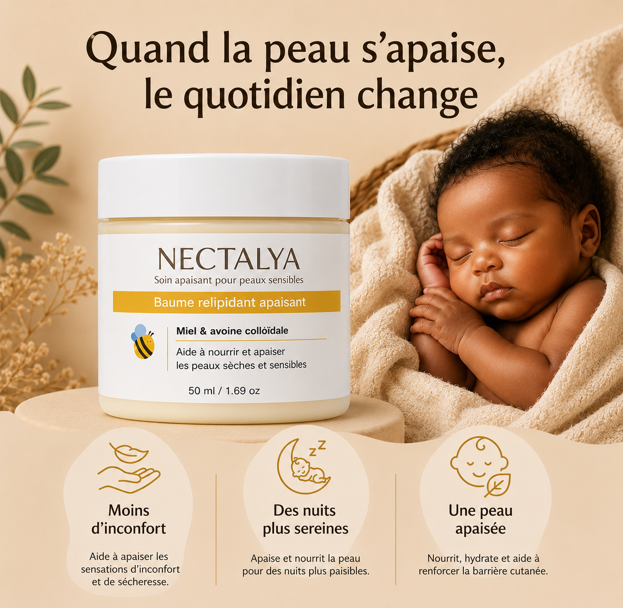 Crème au miel Nectalya pour l'eczéma