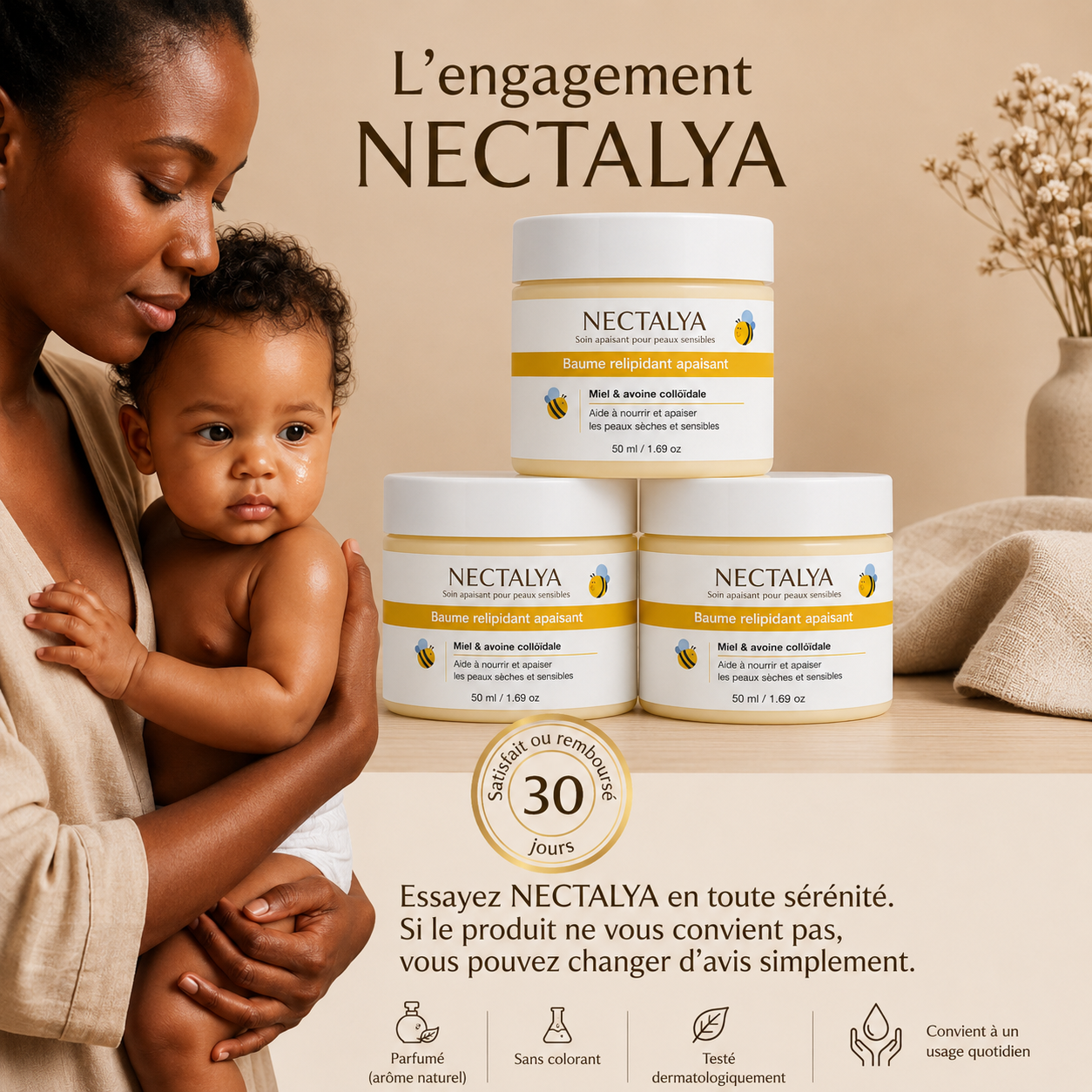 Crème au miel Nectalya pour l'eczéma