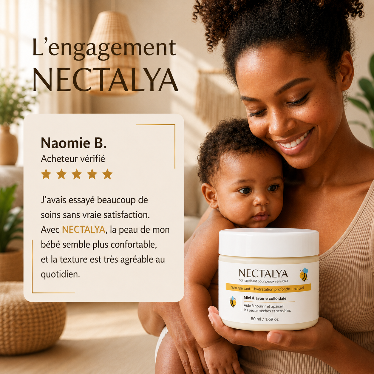 Crème au miel Nectalya pour l'eczéma