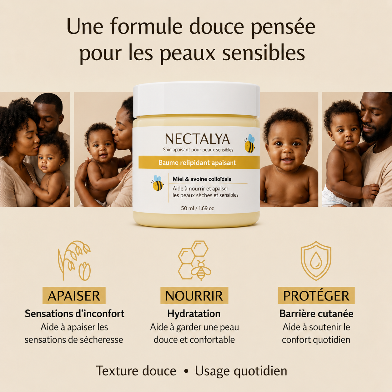 Crème au miel Nectalya pour l'eczéma
