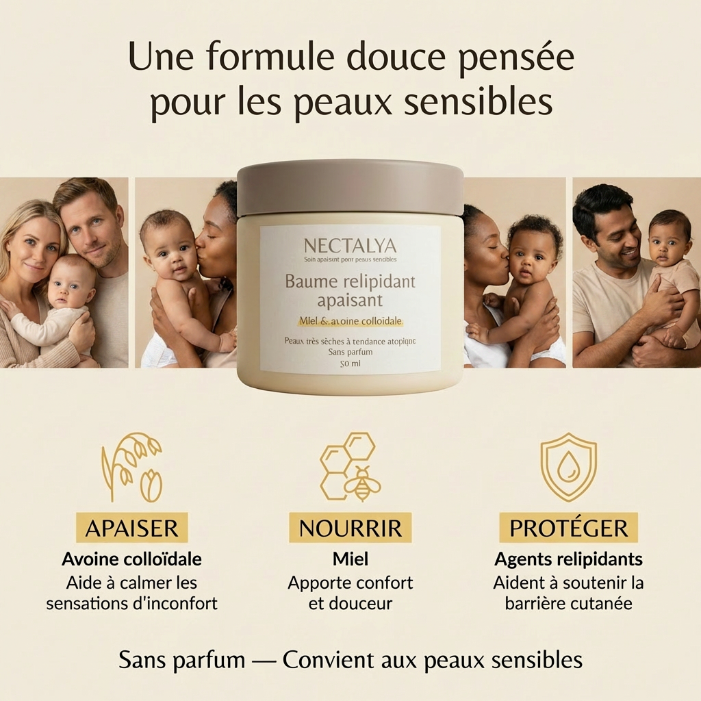 Crème au miel Nectalya pour l'eczéma (toute ethnie)